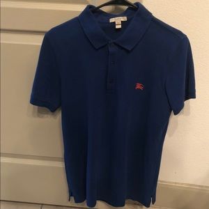 Blue Burberry Polo Shirt S